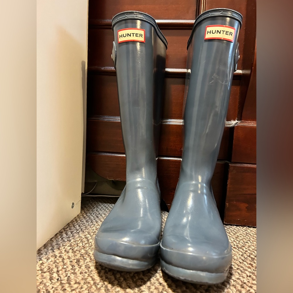 Blue Original Kids Gloss Hunter Boots